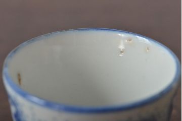 明治大正期　雲鶴文印判蕎麦猪口8個セット(和食器)(R-044609)