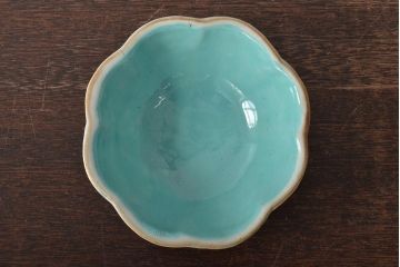 明治期　色絵小鉢4点(花文、中国李朝?)(R-044614)