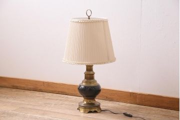 ビンテージ　DREXEL HERITAGE(ドレクセルヘリテイジ)　真鍮　アンティークテイストなテーブルランプ(スタンドライト、ナイトランプ、卓上照明、ヴィンテージ)(R-044615)