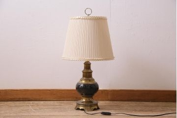 ビンテージ　DREXEL HERITAGE(ドレクセルヘリテイジ)　真鍮　アンティークテイストなテーブルランプ(スタンドライト、ナイトランプ、卓上照明、ヴィンテージ)(R-044615)