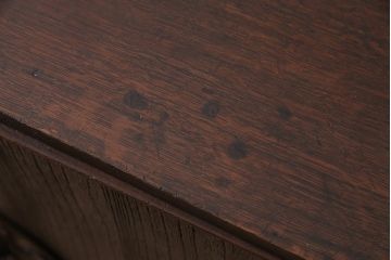 アンティーク家具　昭和初期　珍品　前板桐材・天板側板ナラ材　モダンデザインが素敵な収納棚(戸棚)(R-044617)