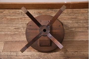 アンティーク家具　大正ロマン　ナラ材　小振りでかわいいドクターチェア(回転椅子)(R-044618)