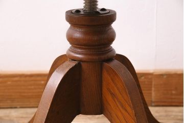 アンティーク家具　大正ロマン　ナラ材　小振りでかわいいドクターチェア(回転椅子)(R-044618)