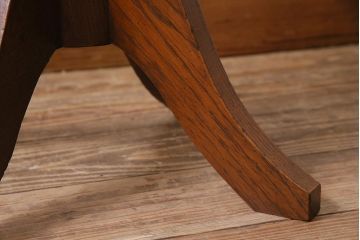 アンティーク家具　大正ロマン　ナラ材　小振りでかわいいドクターチェア(回転椅子)(R-044618)