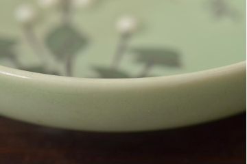 大正〜昭和初期　青磁花文小皿7枚セット(R-044622)