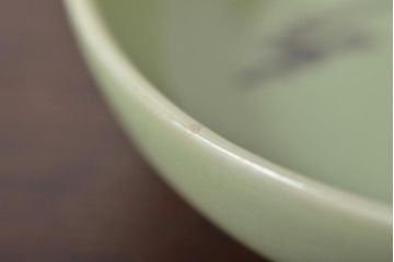 大正〜昭和初期　青磁花文小皿7枚セット(R-044622)