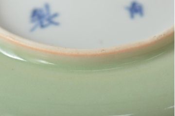 大正〜昭和初期　青磁花文小皿7枚セット(R-044622)