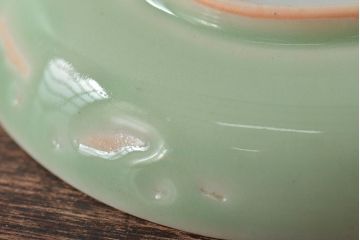 大正〜昭和初期　青磁花文小皿7枚セット(R-044623)