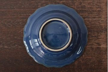 幕末明治期　瑠璃釉金彩五寸皿3枚セット(中皿)(R-044625)