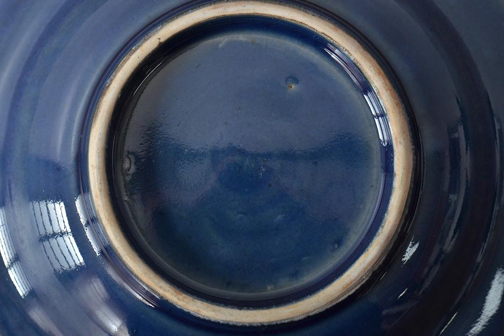 幕末明治期　瑠璃釉金彩五寸皿3枚セット(中皿)(R-044625)