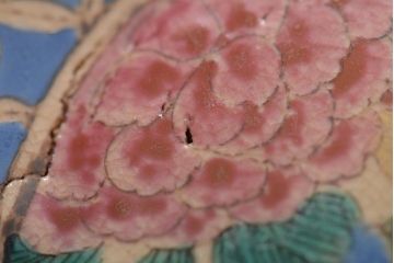 明治期　九谷焼　花文色絵小皿5枚(R-044628)