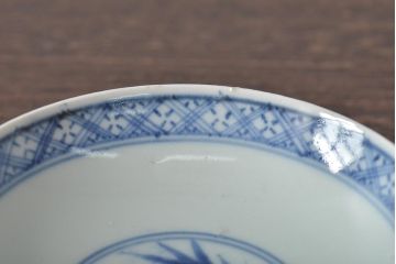 江戸期　古伊万里　大明年製　色絵染付　蓋茶碗3客(上手物古伊万里)(R-044632)