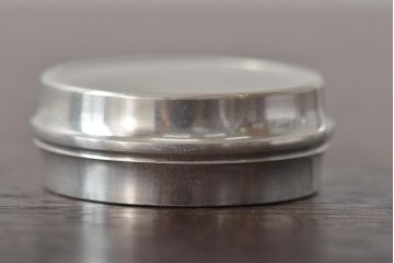 さつま岩切作　乾茂號造　錫製茶壷2点セット(薩摩錫器、茶入、茶道具)(R-044634)