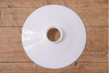 アンティーク照明　戦前　レトロな平笠シェードのペンダントライト(天井照明、吊り下げ照明、電笠)(R-044640)