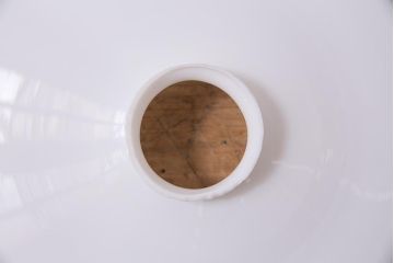 アンティーク照明　戦前　レトロな平笠シェードのペンダントライト(天井照明、吊り下げ照明、電笠)(R-044640)