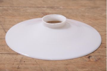 アンティーク照明　戦前　レトロな平笠シェードのペンダントライト(天井照明、吊り下げ照明、電笠)(R-044640)