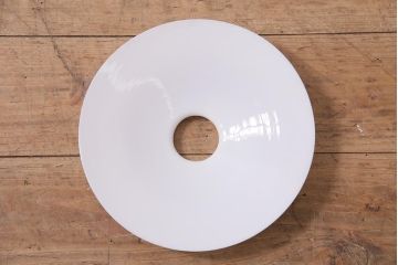 アンティーク照明　戦前　レトロな平笠シェードのペンダントライト(天井照明、吊り下げ照明、電笠)(R-044640)