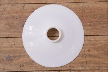 アンティーク照明　戦前　レトロな平笠シェードのペンダントライト(天井照明、吊り下げ照明、電笠)(R-044641)