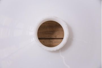 アンティーク照明　戦前　レトロな平笠シェードのペンダントライト(天井照明、吊り下げ照明、電笠)(R-044641)