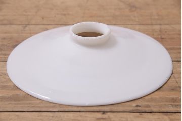 アンティーク照明　戦前　レトロな平笠シェードのペンダントライト(天井照明、吊り下げ照明、電笠)(R-044641)