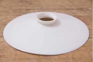 アンティーク照明　戦前　レトロな平笠シェードのペンダントライト(天井照明、吊り下げ照明、電笠)(R-044642)