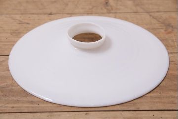 アンティーク照明　戦前　レトロな平笠シェードのペンダントライト(天井照明、吊り下げ照明、電笠)(R-044643)