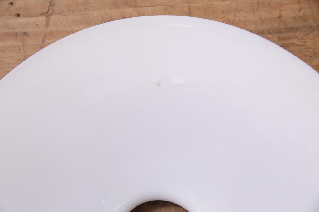 アンティーク照明　戦前　レトロな平笠シェードのペンダントライト(天井照明、吊り下げ照明、電笠)(R-044643)