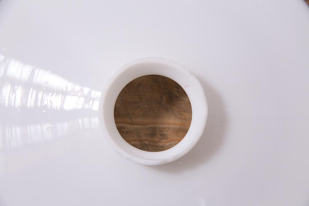 アンティーク照明　戦前　レトロな平笠シェードのペンダントライト2個セット(天井照明、吊り下げ照明、電笠)(R-044645)