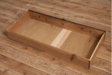 アンティーク家具　前面欅(ケヤキ)材　リメイク　組子入り引き戸の箪笥ローボード(戸棚、テレビ台、テレビボード、時代箪笥)(R-044656)