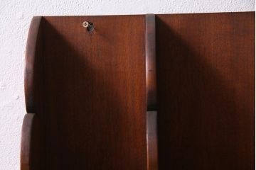 アンティーク雑貨　レトロな木味が魅力のレターラック(壁掛け収納、状差し)(R-044657)