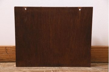 アンティーク雑貨　レトロな木味が魅力のレターラック(壁掛け収納、状差し)(R-044657)