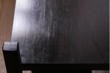 アンティーク家具　明治大正期　総紫檀材　唐木　シンプルながらも趣ただよう時代物の飾り棚(茶棚、違い棚、オープンラック)(R-044658)
