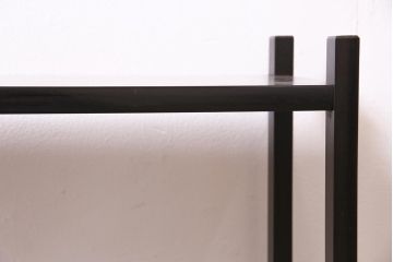 アンティーク家具　明治大正期　総紫檀材　唐木　シンプルながらも趣ただよう時代物の飾り棚(茶棚、違い棚、オープンラック)(R-044658)