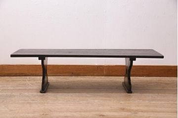 アンティーク家具　和製アンティーク　明治期　脚の意匠が印象的な文机(ローテーブル、座机)(R-044662)