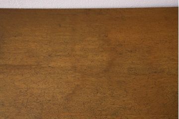 レトロ家具　昭和中期　ナラ材　昭和レトロな雰囲気漂う平机(コンソールテーブル、デスク、在宅ワーク、在宅用)(R-044664)