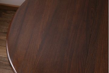 イギリスヴィンテージ　ERCOL(アーコール)　オーバル型エクステンションテーブル(ダイニングテーブル、ラウンドテーブル、ビンテージ)(R-044665)