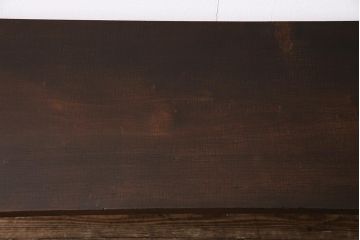 アンティーク家具　和製　明治大正期　朴の木一枚板　古い裁ち板をリメイクした鉄脚テーブル(作業台、アイアンテーブル、コンソールテーブル)(R-044667)