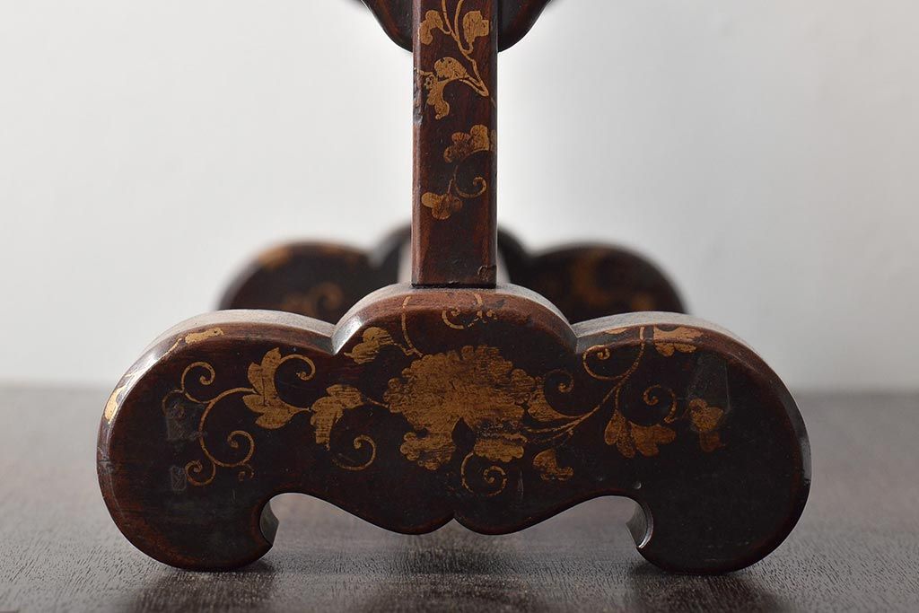 江戸〜明治　金唐草蒔絵　刀掛け(武具、刀装具)(R-044670)