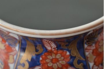 江戸元禄期　古伊万里色絵花瓶文　花瓶(花入れ、花器)(R-044671)