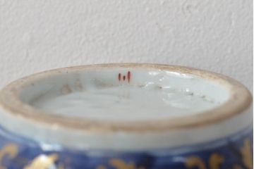 江戸元禄期　古伊万里色絵花瓶文　花瓶(花入れ、花器)(R-044671)
