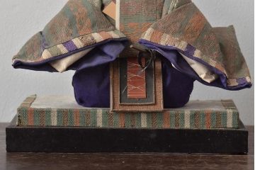 江戸期　古い雛人形(お内裏様、男雛女雛、雛道具)(R-044672)