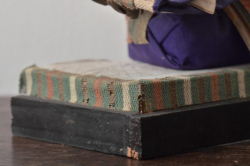 江戸期　古い雛人形(お内裏様、男雛女雛、雛道具)(R-044672)