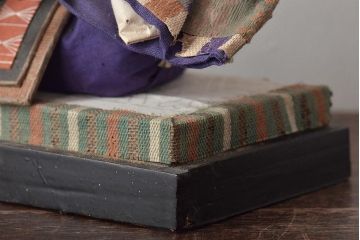 江戸期　古い雛人形(お内裏様、男雛女雛、雛道具)(R-044672)