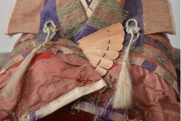 江戸期　古い雛人形(お内裏様、男雛女雛、雛道具)(R-044672)