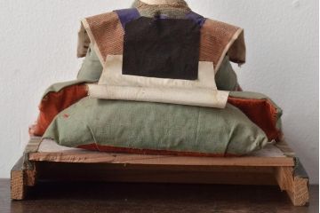 江戸期　古い雛人形(お内裏様、男雛女雛、雛道具)(R-044672)