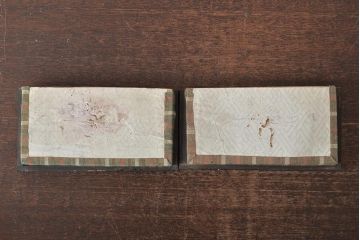 江戸期　古い雛人形(お内裏様、男雛女雛、雛道具)(R-044672)