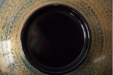 輪島塗　金かすみ　蒔絵　黒塗　丸形　吸物椀5客(蓋付き椀、お椀、漆器)(R-044673)