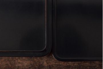 大正〜昭和初期　市屋漆器店　金彩銀彩　扇面　蒔絵　木製文箱(手許箱)(R-044674)