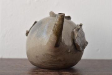 古い　美濃焼　蕪形　一輪挿し(織部、黄瀬戸、古作)(R-044680)