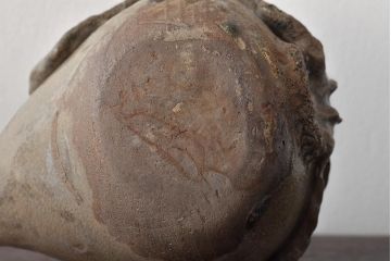 古い　美濃焼　蕪形　一輪挿し(織部、黄瀬戸、古作)(R-044680)